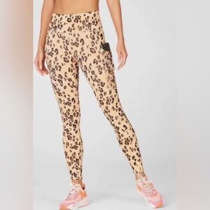 Fabletics On-The-Go PowerHold High Waisted Leopard Print Leggings